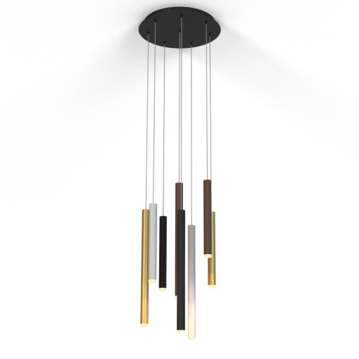 Lustra cu 8 pendule LED design modern minimalist CALA multicolor