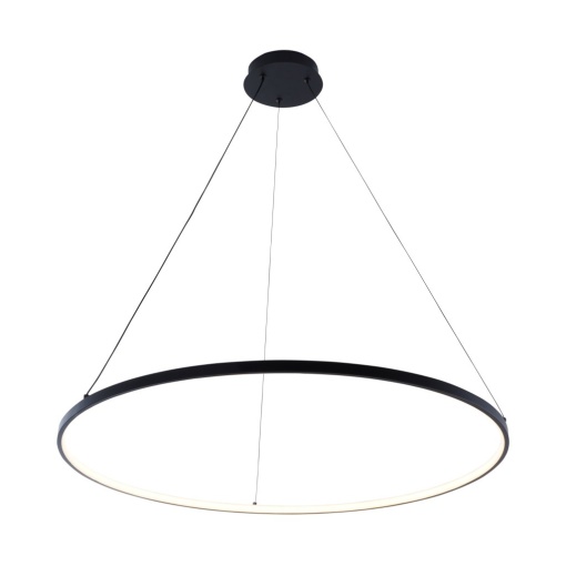 Lustra LED moderna design circular BRENO negru 80cm