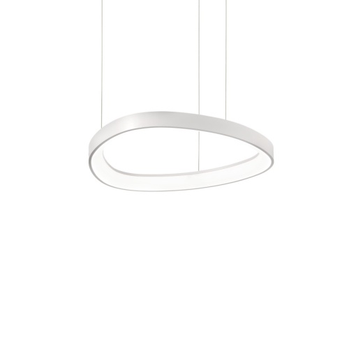 Lustra LED suspendata design circular GEMINI SP D042 BIANCO