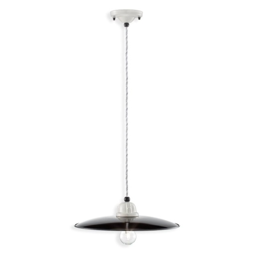 Lustra, Pendul design retro realizata manual B&W, diametru 35cm