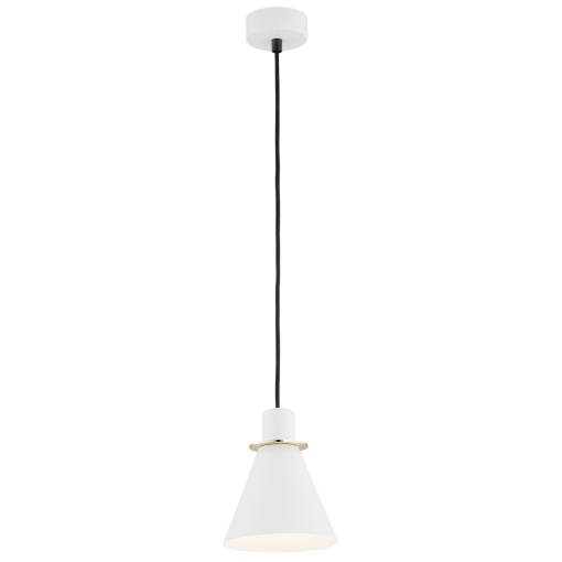 Pendul modern design retro Beverly alb/auriu - Img 1
