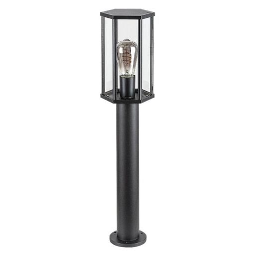 Stalp mic pentru iluminat exterior design modern IP44 DUBROVNIK negru mat