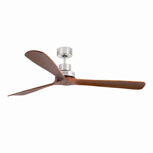 Ventilator de tavan cu telecomanda LANTAU XL nickel/lemn maro