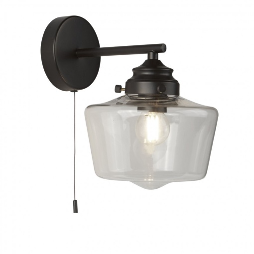 Aplica de perete design clasic School House negru 8708-1BK SRT - Img 1