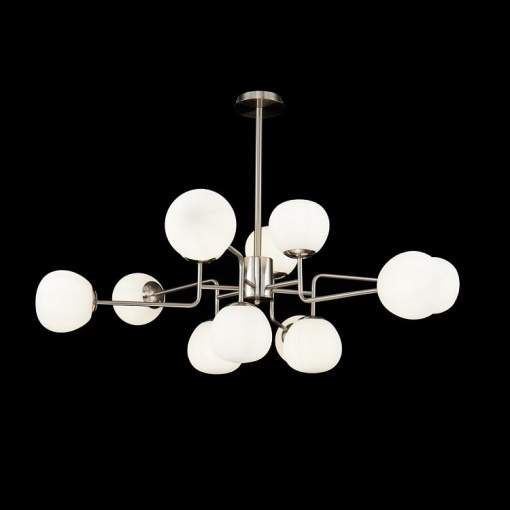 Candelabru design deosebit Erich nickel, 12L MYMOD221-PL-12-N - Img 1