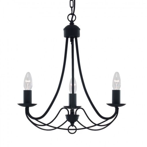 Candelabru traditional stil clasic Maypole negru 3L 6343-3BK SRT