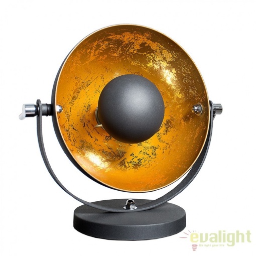 Lampa design retro diametru 40cm Studio negru/ auriu A-37140 VC