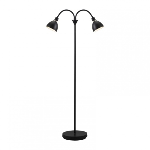 Lampadar modern cu 2 brate flexibile Ray negru 63224003 NL