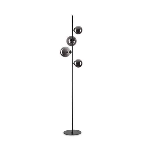 Lampadar modern Perlage pt4 negru/fumuriu - Img 1