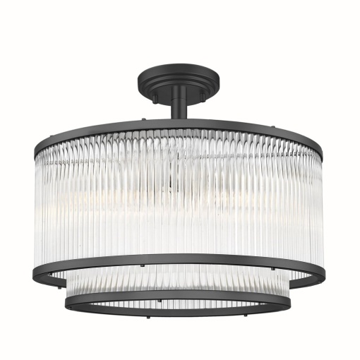 Lustra aplicata eleganta design modern SERGIO negru mat
