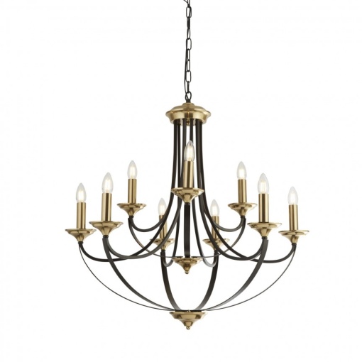 Lustra clasica suspendata design traditional Belfry 9L 1849-9BZ SRT