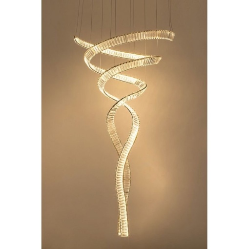 Lustra LED casa scarii design deosebit CHARMES 2B crom