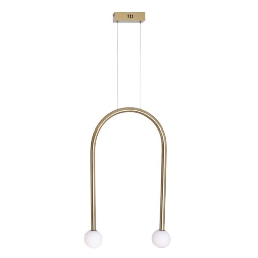 Lustra LED design minimalist ENIGMA, auriu periat