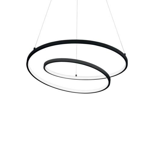Lustra LED suspendata design modern circular OZ SP D60 ON-OFF NERO - Img 1