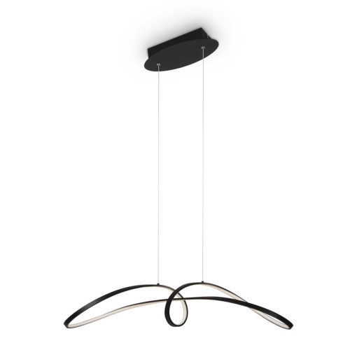 Lustra LED suspendata, design modern Curve negru - Img 1