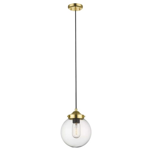 Lustra, Pendul modern modern RIANO auriu/ transparent P0454-01D-F7AC ZL