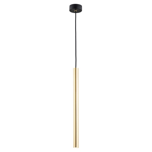 Pendul LED tubular design modern minimalist SICILIA negru/auriu