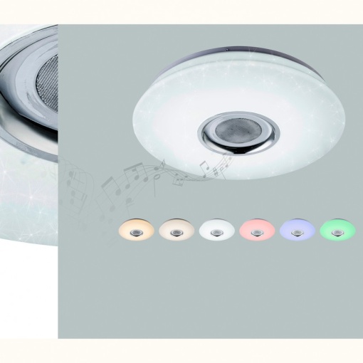 Plafoniera dimabila cu LED RGB, difuzor si telecomanda, diametru 40cm, NICOLE 41329-18 GL