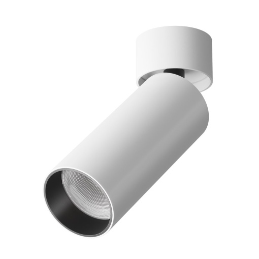 Spot LED aplicat directionabil, dimabil, design tehnic Focus alb, 4000K - Img 1