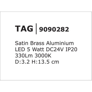 Accesoriu, Corp de iluminat pentru sistemul magnetic PUZZLE si GRAMMI, Tag alama satinata 80100 universul-luminii.ro