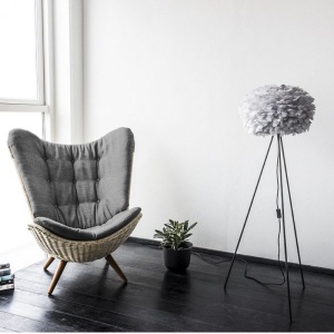 Accesoriu lampadar, Trepied negru pentru abajurul cu pene Eos si Silvia 47140 universul-luminii.ro