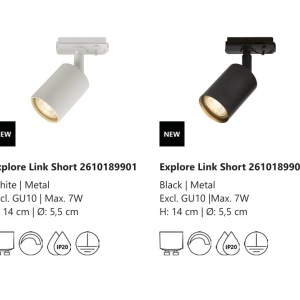 Accesoriu, Spot directionabil Explore Short negru, pentru sina Nordlux Link - Img 7
