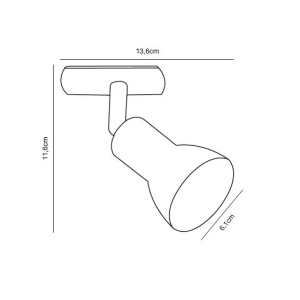 Accesoriu, Spot directionabil Munin alb, pentru sina Nordlux Link 113610 universul-luminii.ro