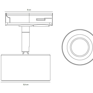 Accesoriu, Spot LED directionabil Clyde alb, pentru sina Nordlux Link 113370 universul-luminii.ro