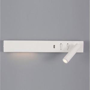 Aplica ambientala cu reader LED directionabil si USB Charger Vida alba NVL-9533523 77000 universul-luminii.ro