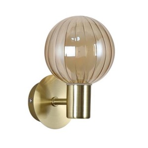 Aplica baie Protectie IP44 metal alama, sticla champagne Luminsphere