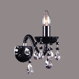 Aplica cristal Bohemia N21 808/01/1-A, 6 black, F black - Img 1
