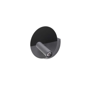 Aplica cu reader LED minimalista cu USB charger DUAS Black 201410 universul-luminii.ro