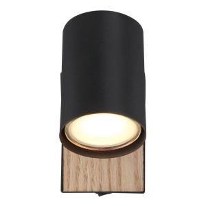 Aplica cu spot design industrial Robby negru, maro 135030 universul-luminii.ro