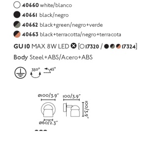 Aplica cu spot directionabil design minimalist COCO alba 83180 universul-luminii.ro