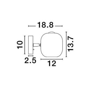 Aplica cu spot directionabil metal negru MARLIN 626080 universul-luminii.ro