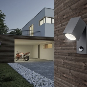 Aplica de exterior cu senzor de miscare IP44 GORAN gri inchis 96900 universul-luminii.ro