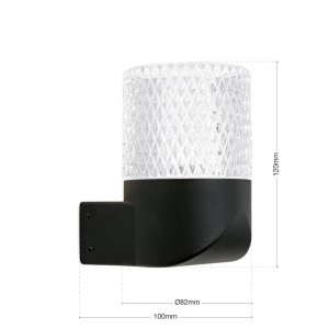 Aplica de exterior moderna IP65 MONDO 1L negru 235810 universul-luminii.ro