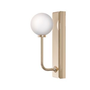 Aplica de perete baie din metal auriu, IP44 Ero