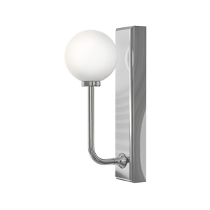 Aplica de perete baie din metal cromat, IP44 Ero - Img 2