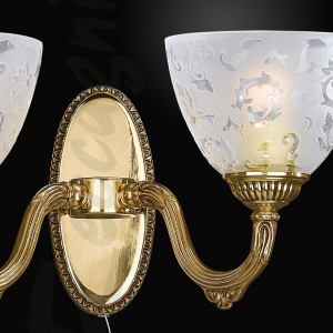 Aplica de perete clasica cu 2 brate realizata manual 6352 107150 universul-luminii.ro