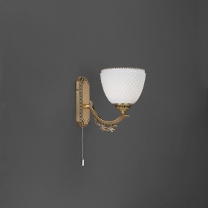 Aplica de perete clasica design italian din alama si sticla 8651 RA-A. 8651/1 72720 universul-luminii.ro