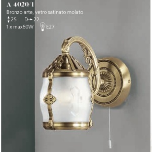Aplica de perete clasica design italian realizata manual 4020 106150 universul-luminii.ro