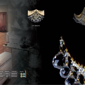 Aplica de perete Cristal Bohemia Exclusive Dahlia WL CE 53720 universul-luminii.ro