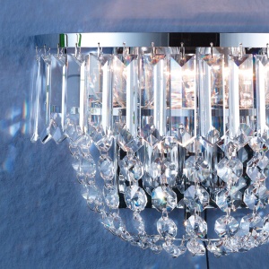 Aplica de perete cristal Scholer si Swarovski SATURN crom, 2, universul-luminii.ro