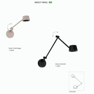 Aplica de perete cu brat articulat MOLLY M bej - Img 2