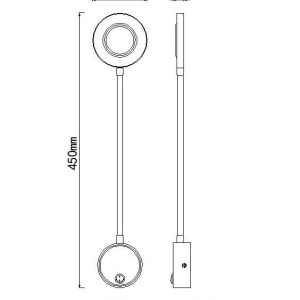 Aplica de perete cu reader LED BOAVISTA alb - Img 3
