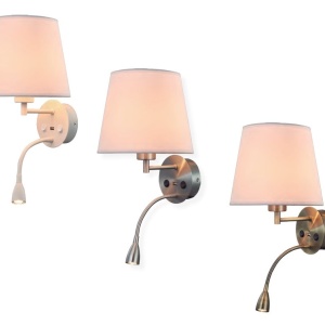 Aplica de perete cu reader LED CAICOS nickel satinat - Img 4