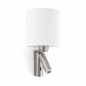 Aplica de perete cu reader LED ROB nickel 68498
