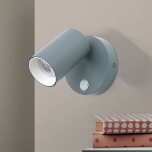 Aplica de perete cu spot directionabil stil minimalist PENN, verde deschis 241210 universul-luminii.ro