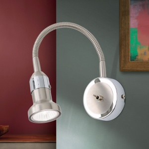 Aplica de perete cu un spot directionabil Seba Str 10-388/1 satin OR
